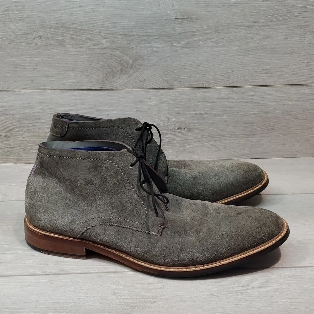Ted Baker London Mens Linnus Ankle High Tip Suede Chukka Boots shoes sz 11.5